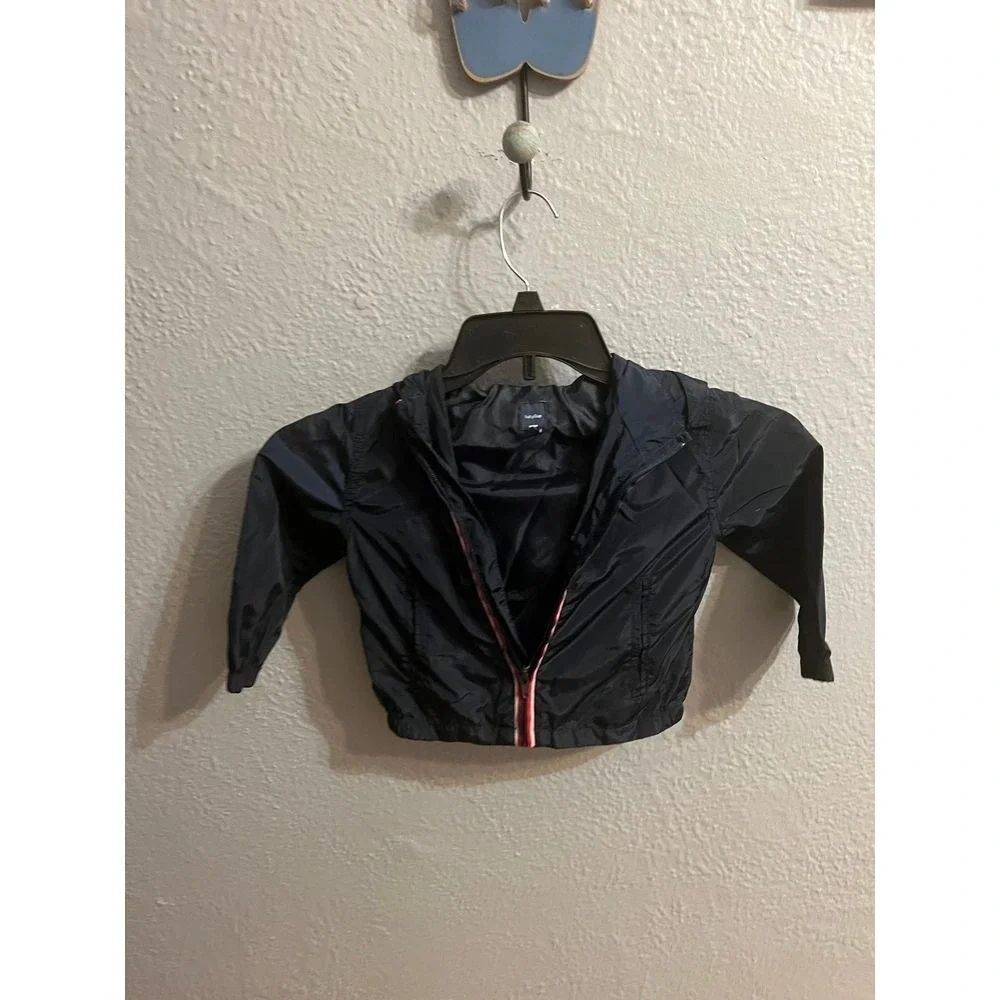 Baby Gap light weight jacket hood red white‎ blue size 2T Full zip